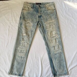 South Pole Light Blue Distressed Jeans